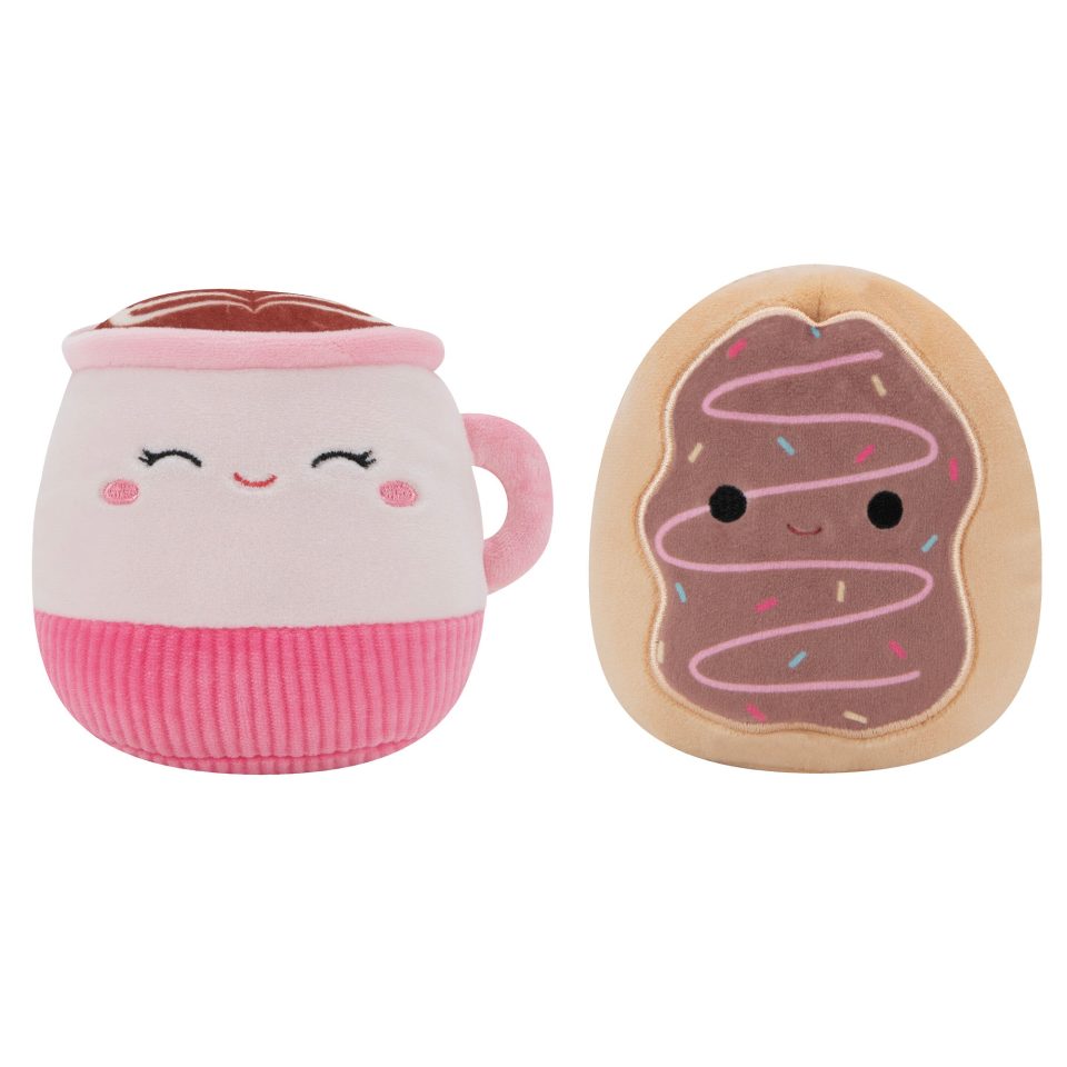 2-Pack Squeaky Plush Dog Toy (Cafe - Emily & Deja)