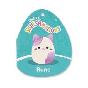 Squishmallows 5-Inch Rune White Velvet Cat