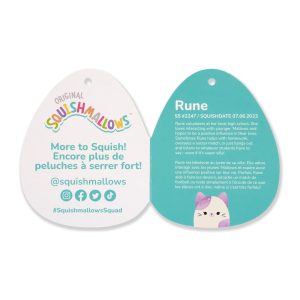 Squishmallows 5-Inch Rune White Velvet Cat