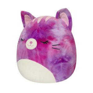 Squishmallows 14-Inch Caeli the Purple Tie-Dye Tabby Cat