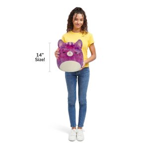 Squishmallows 14-Inch Caeli the Purple Tie-Dye Tabby Cat