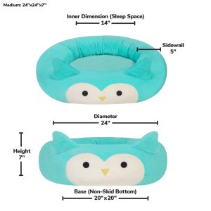 Squishmallows For Pets Winston the Owl Pet Bed