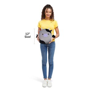Squishmallows 12-Inch Bridgette the Grey and Black Cow Bat