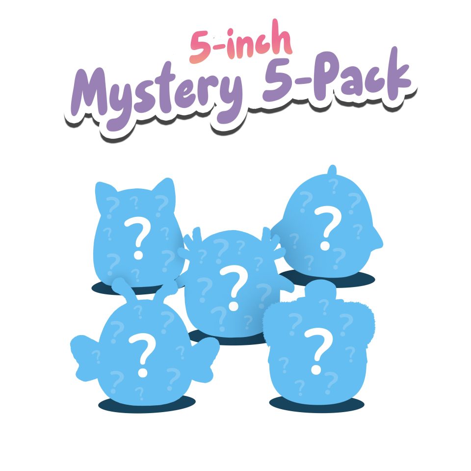Squishmallows 5-Inch Mystery Plush 5 Pack