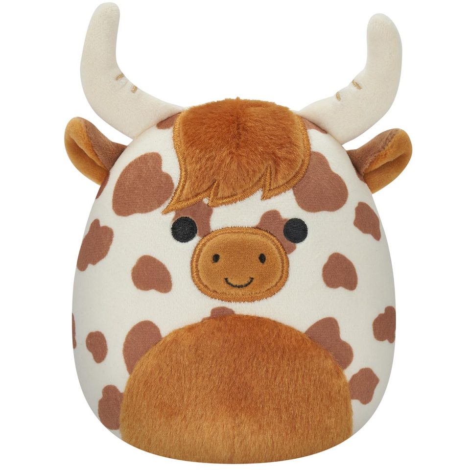 Squishmallows Alonzo the Brown Spotted Highland Cow