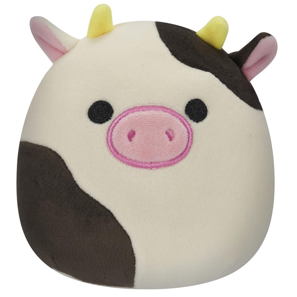 Squishmallows 5-Inch Connor the Black and White Cow