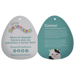 Squishmallows 5-Inch Connor the Black and White Cow