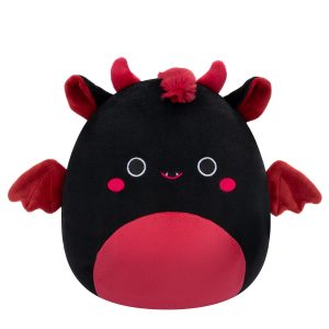 Squishmallows 8-Inch Rebecca the Black and Maroon Jersey Devil