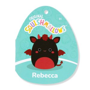 Squishmallows 8-Inch Rebecca the Black and Maroon Jersey Devil