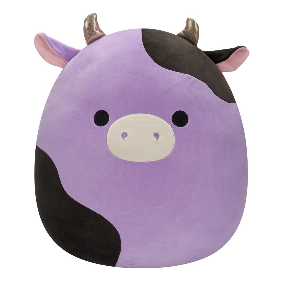 Squishmallows 24-Inch Alexie the Purple and Black Cow