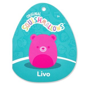 Squishmallows 12-Inch Livo the Neon Pink Bear