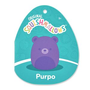 Squishmallows 12-Inch Purpo the Neon Purple Bear