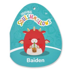 Squishmallows 12-Inch Baiden the Red Dragon with Boba Drink