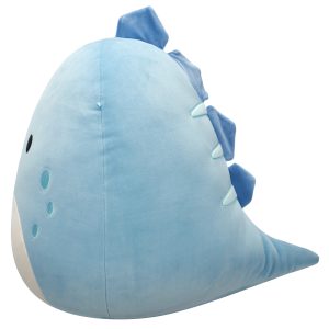 Squishmallows 16-Inch John-John the Slate Blue Dino With White Belly
