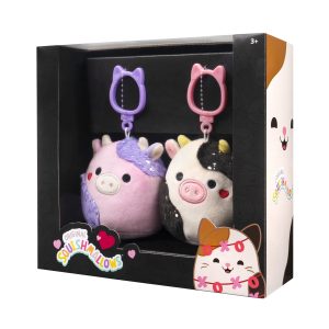 Squishmallows 3.5-Inch Select Series Cow Clip 2-Pack