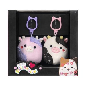 Squishmallows 3.5-Inch Select Series Cow Clip 2-Pack