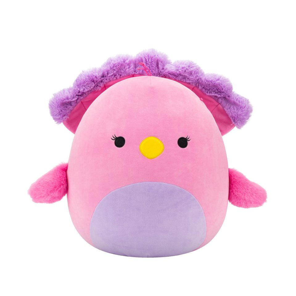 Squishmallows 14-Inch Sweetpea the Pink and Purple Peacock