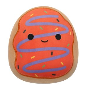 Squishmallows 5-Inch Jay the Orange Frosted Donut with Purple Drizzle