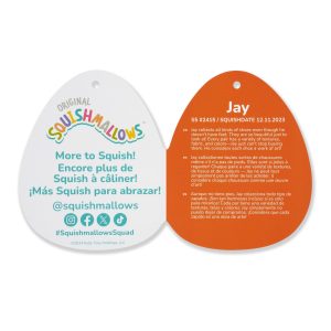 Squishmallows 5-Inch Jay the Orange Frosted Donut with Purple Drizzle