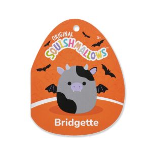 Squishmallows 12-Inch Bridgette the Grey and Black Cow Bat