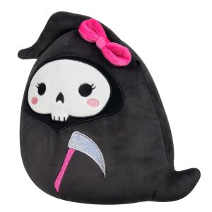 Squishmallows 8-Inch Jane the Black Grim Reaper with Bow