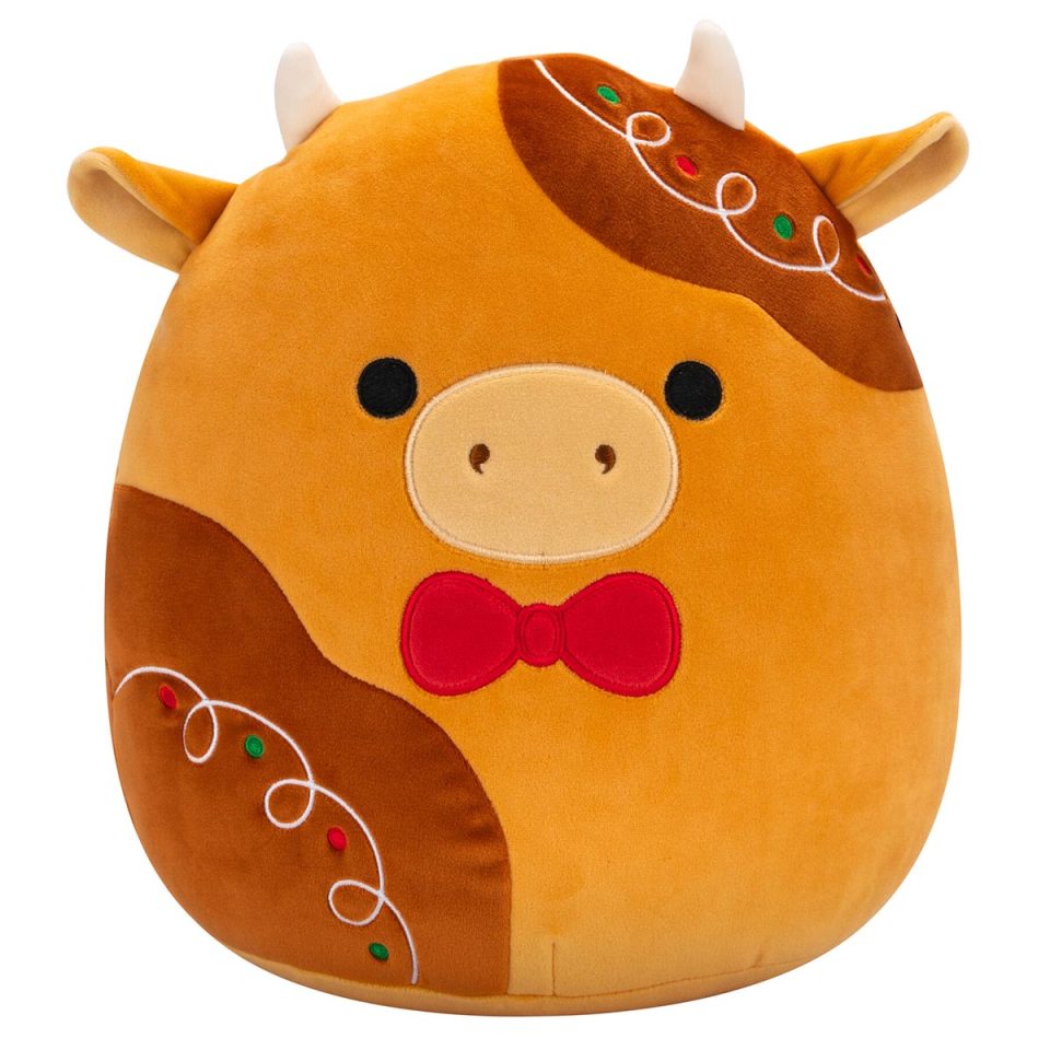 Squishmallows 12-Inch Jericho the Gingerbread Cow