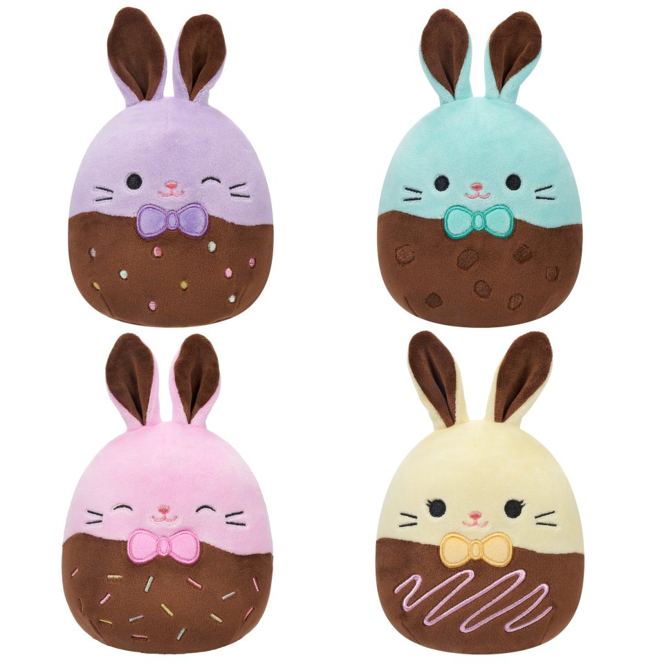 Squishmallows 5-Inch Easter Chocolate Bunny 4-Pack